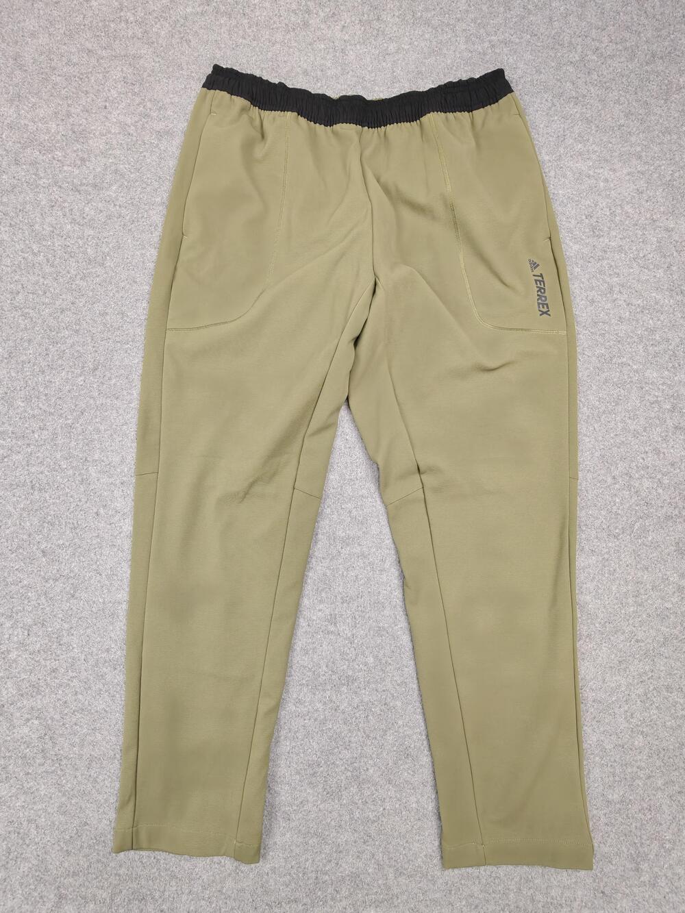 Adidas Pants Mens Large Green Terrex Jogger Elastic Waist Pockets Hiking